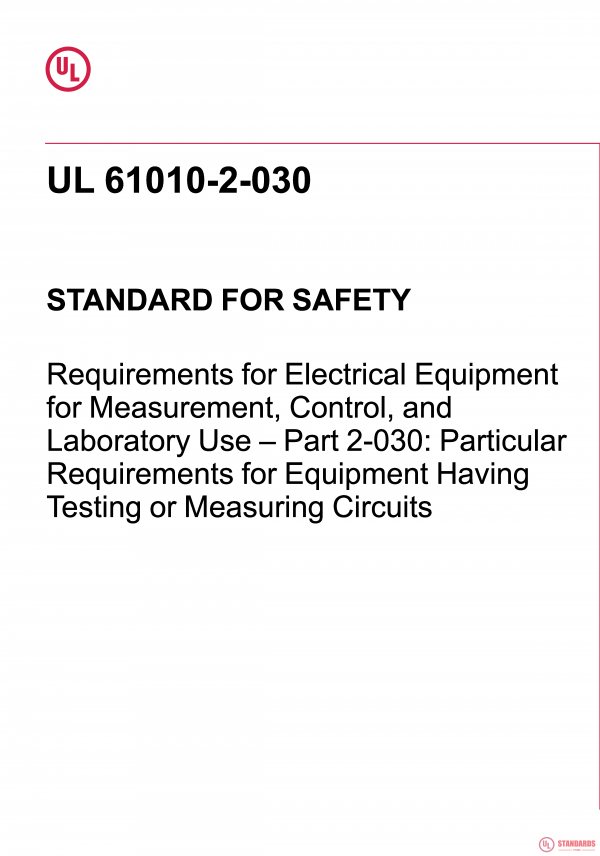 UL 61010-2-030 PDF UL 61010-2-030 PDF